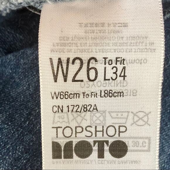 Topshop Moto Jamie skinny jeans, mid rise ankle length ladies size 26 denim pant - Picture 8 of 9